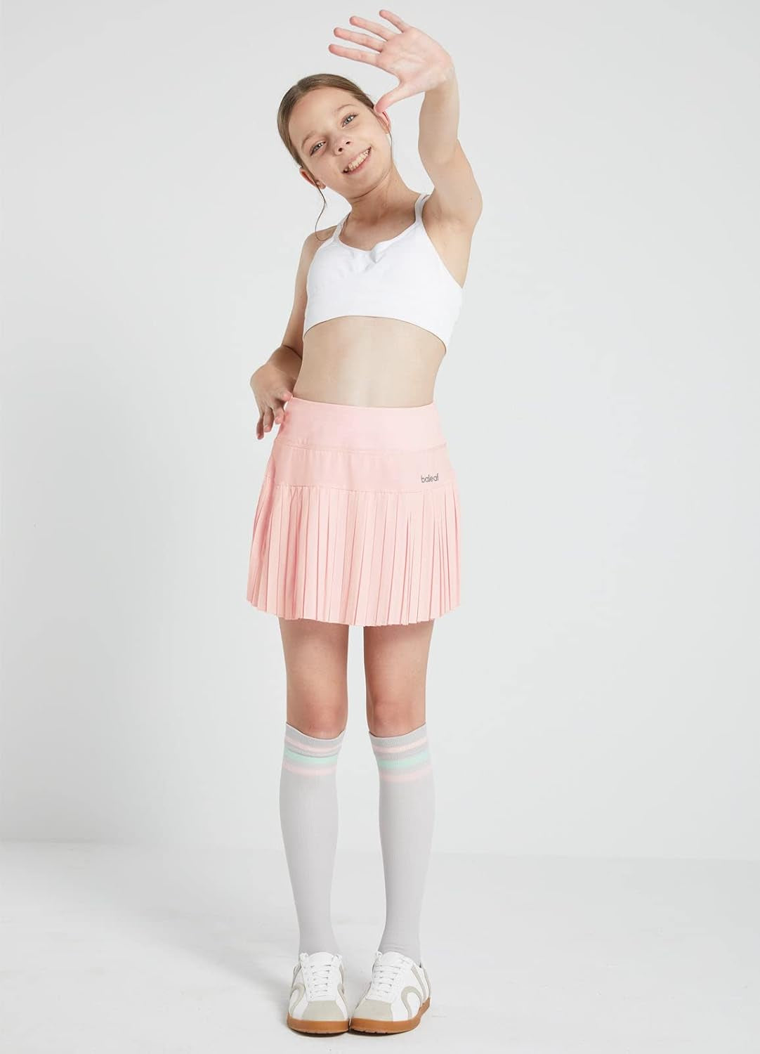Girls' Tennis Skirts Pleated Golf Skort with Shorts Pockets Kids Athletic Active Wear