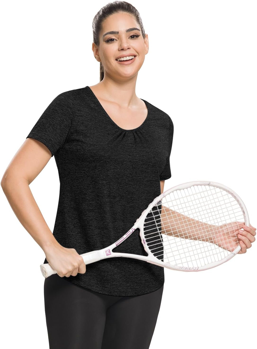 Active Wear Yoga Top Cool Dry Workout Shirt Exercise Clothes