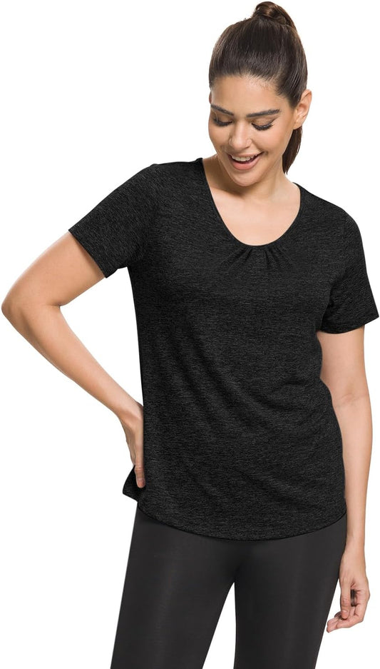 Active Wear Yoga Top Cool Dry Workout Shirt Exercise Clothes
